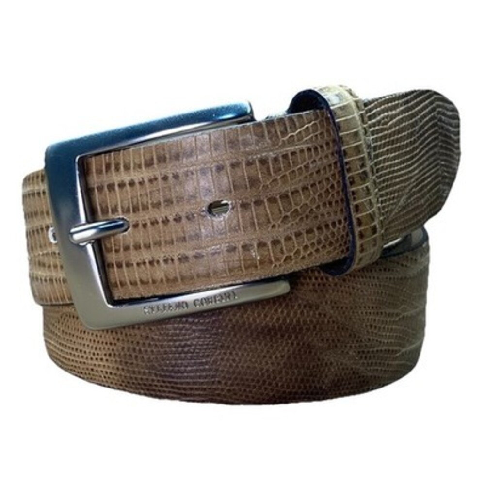 Giorgio Armani Tan Lizard-Embossed Leather Belt - Picture 3 of 10
